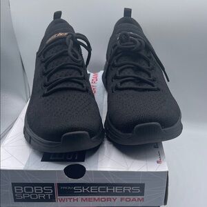 Skechers Women’s Black BOBS Sport Sneakers